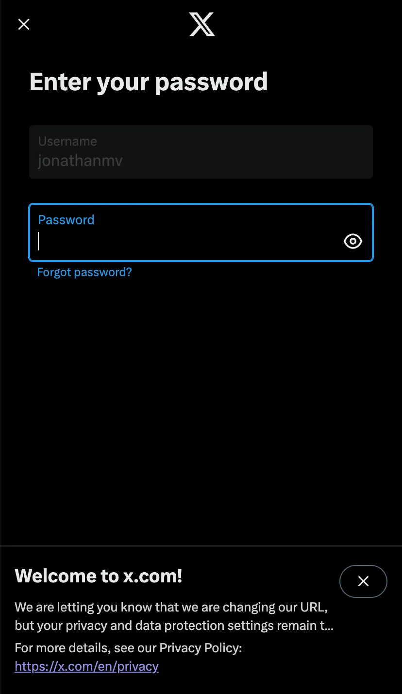 No visible login button